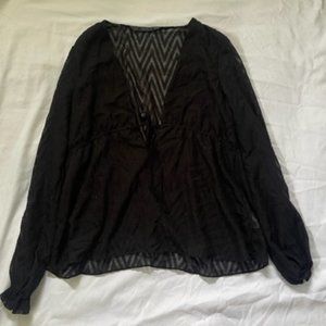 Zara Trafaluc Sheer Blouse Size M